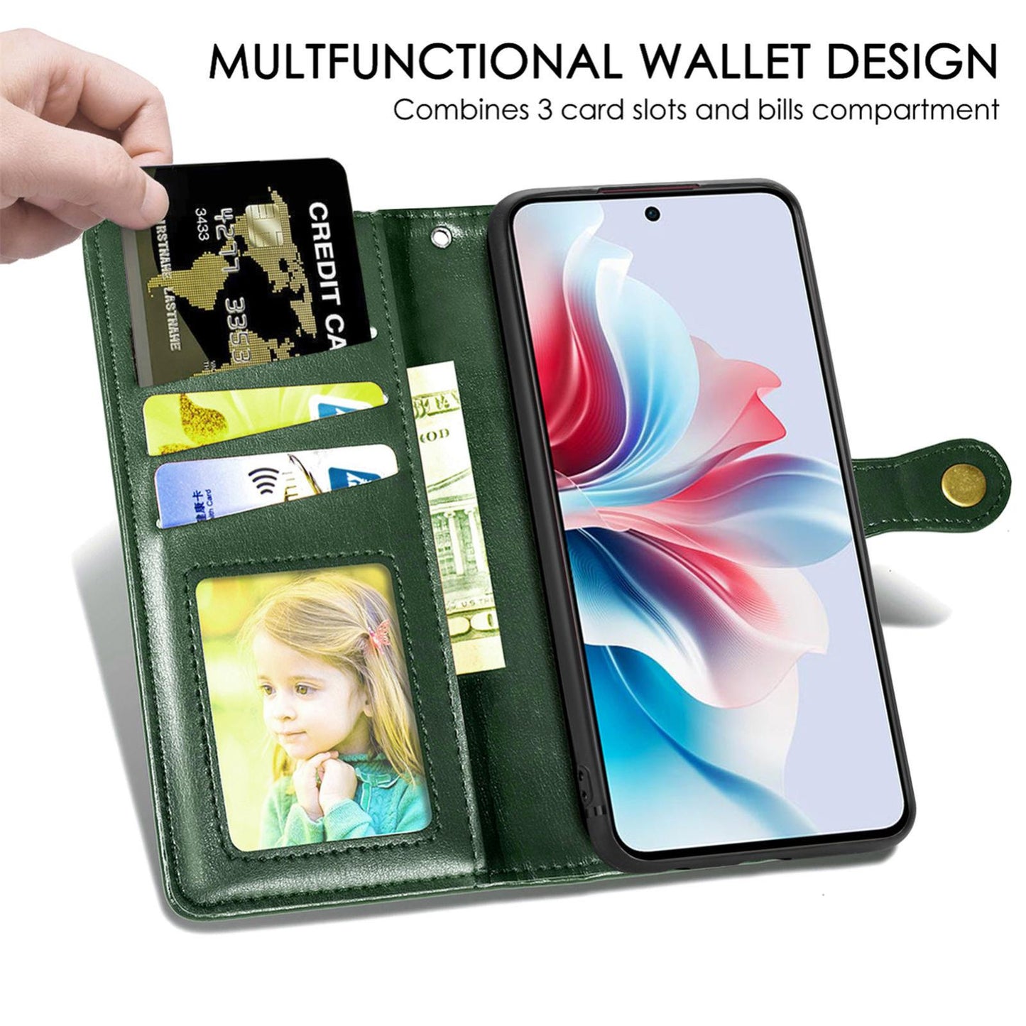 For Google Pixel 11 Pro XL Retro Solid Color Buckle Leather Phone Case(Green)