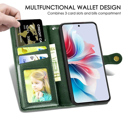 For Google Pixel 11 Pro XL Retro Solid Color Buckle Leather Phone Case(Green)