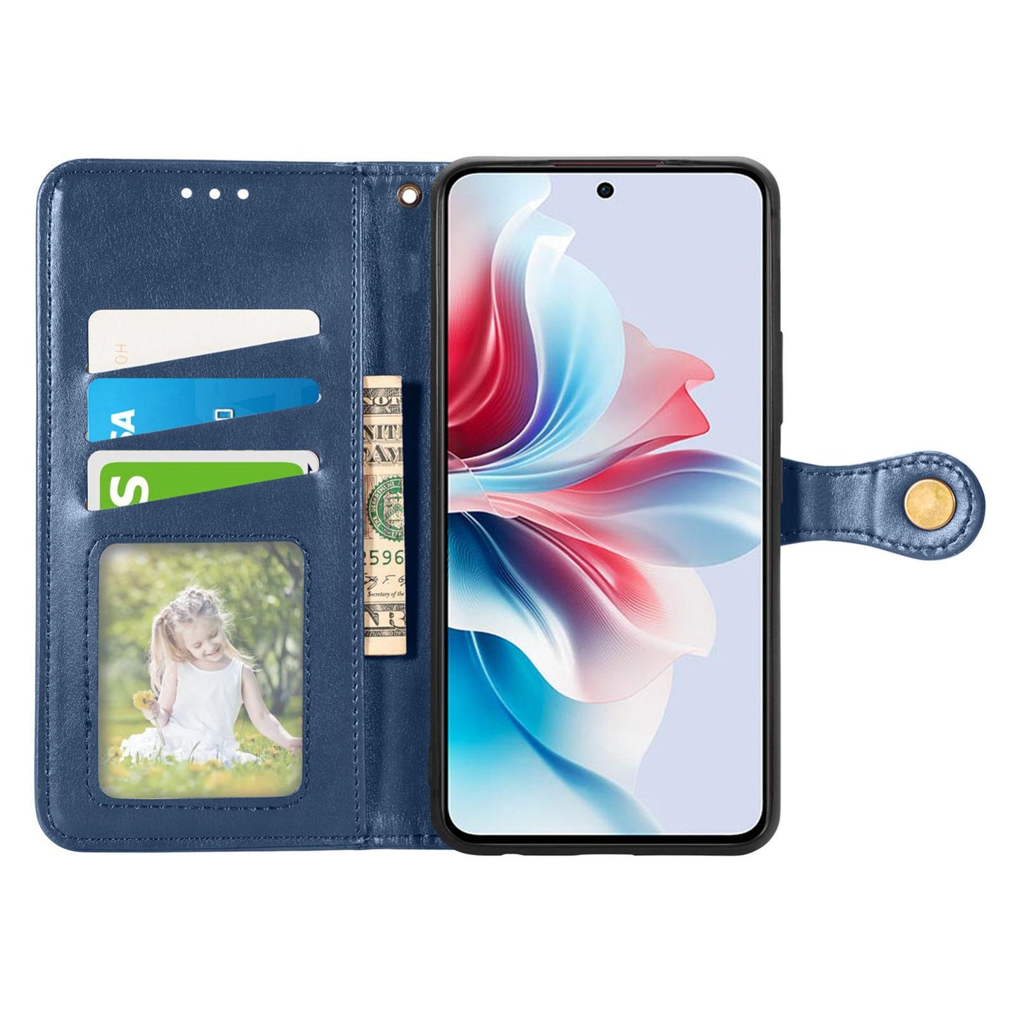 For Google Pixel 11 Pro XL Retro Solid Color Buckle Leather Phone Case(Blue)