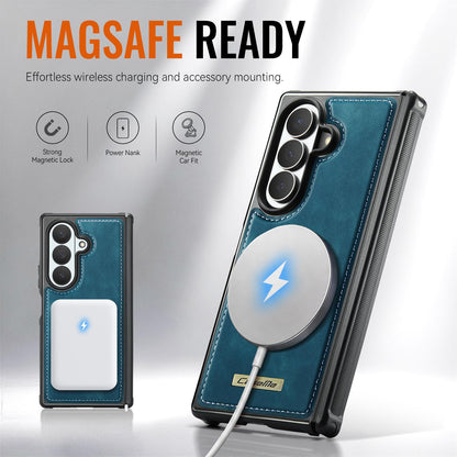 For Galaxy Z Fold8 Ultra 5G CaseMe C69 Series Magnetic Vegan Leather Back Phone Case - Green - SYA003453902D