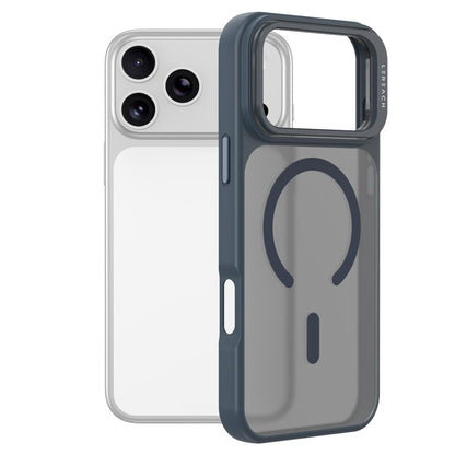 For iPhone 18 Pro Max LeReach Le-Luster Series Metal Lens Kickstand Magnetic Phone Case - Blue - SYA003464402C