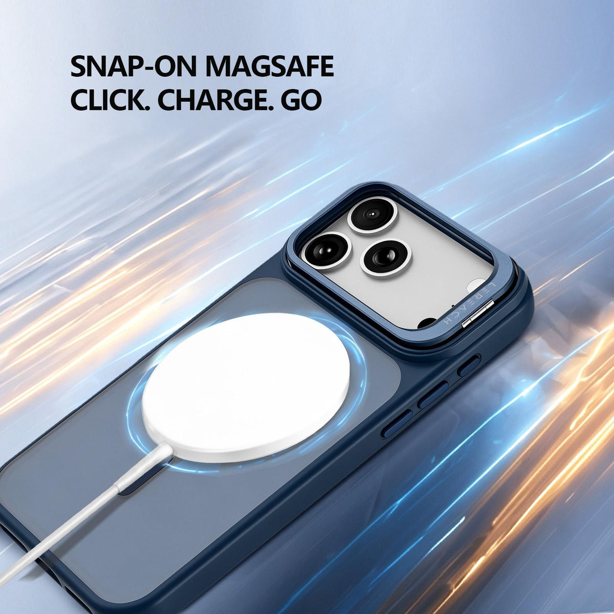 For iPhone 18 Pro Max LeReach Le-Luster Series Metal Lens Kickstand Magnetic Phone Case - Grey - SYA003464402B