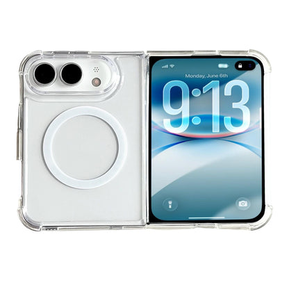 For iPhone Duo Clear Magnetic Shockproof Phone Case - Transparent - SYA003469001A