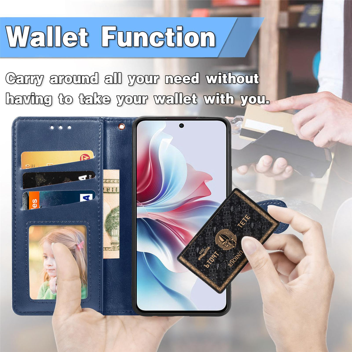 For OnePlus Ace 6 Ultra Retro Solid Color Buckle Leather Phone Case - Blue - SYA003473701E