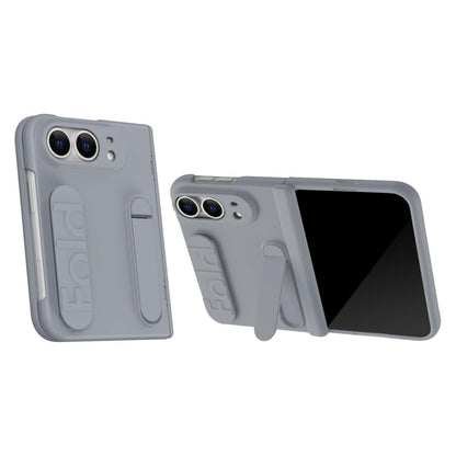 For iPhone Duo Bazher Shell Film Integrated Holder Shockproof Phone Case - Space Gray - SYA003484101B