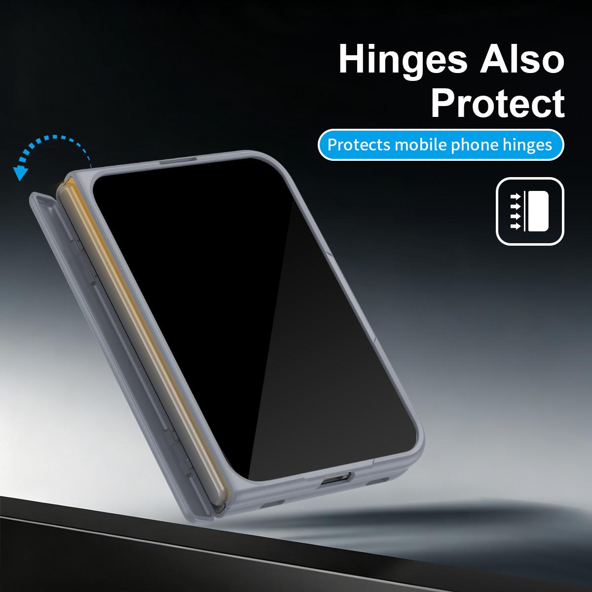 For iPhone Duo Bazher Shell Film Integrated Holder Shockproof Phone Case - Space Gray - SYA003484101B