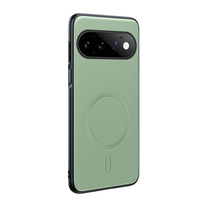For Google  Pixel 11Pro Plain Leather MagSafe Shockproof Phone Case - Green - SYA003488401C
