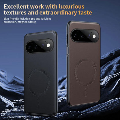 For Google  Pixel 11Pro Plain Leather MagSafe Shockproof Phone Case - Green - SYA003488401C