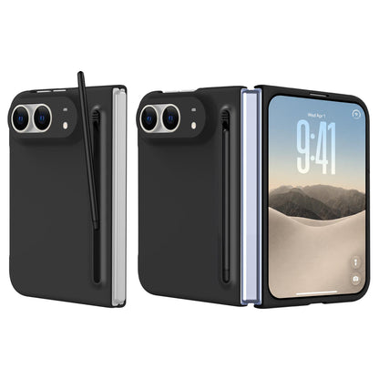 For iPhone Duo Skinfeel Shockproof Phone Case, No Pen - Black - SYA003491001A