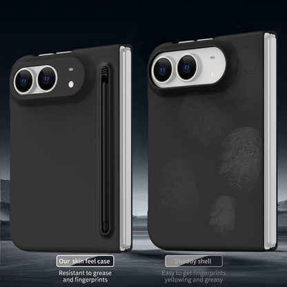 For iPhone Duo Skinfeel Shockproof Phone Case, No Pen - Black - SYA003491001A