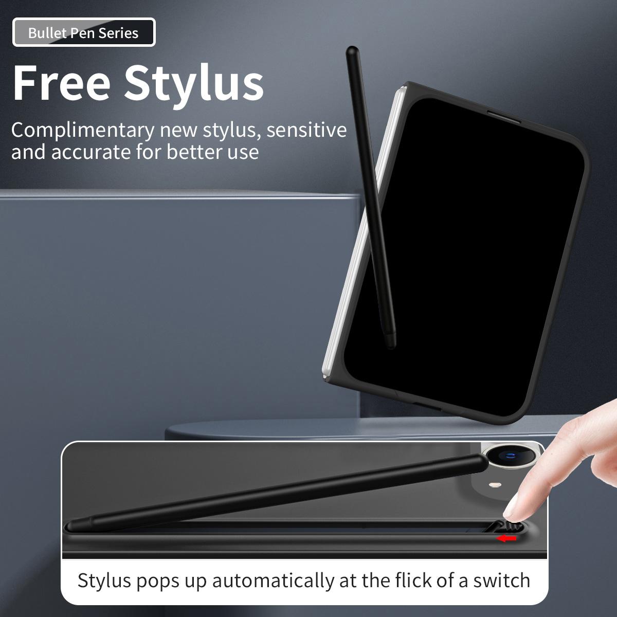 For iPhone Duo Skinfeel Shockproof Phone Case, No Pen - Black - SYA003491001A