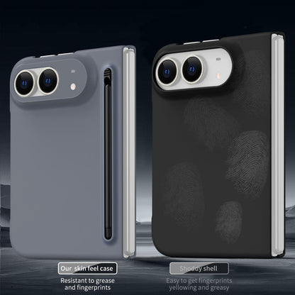 For iPhone Duo Skinfeel Shockproof Phone Case, No Pen - Gray - SYA003491001B