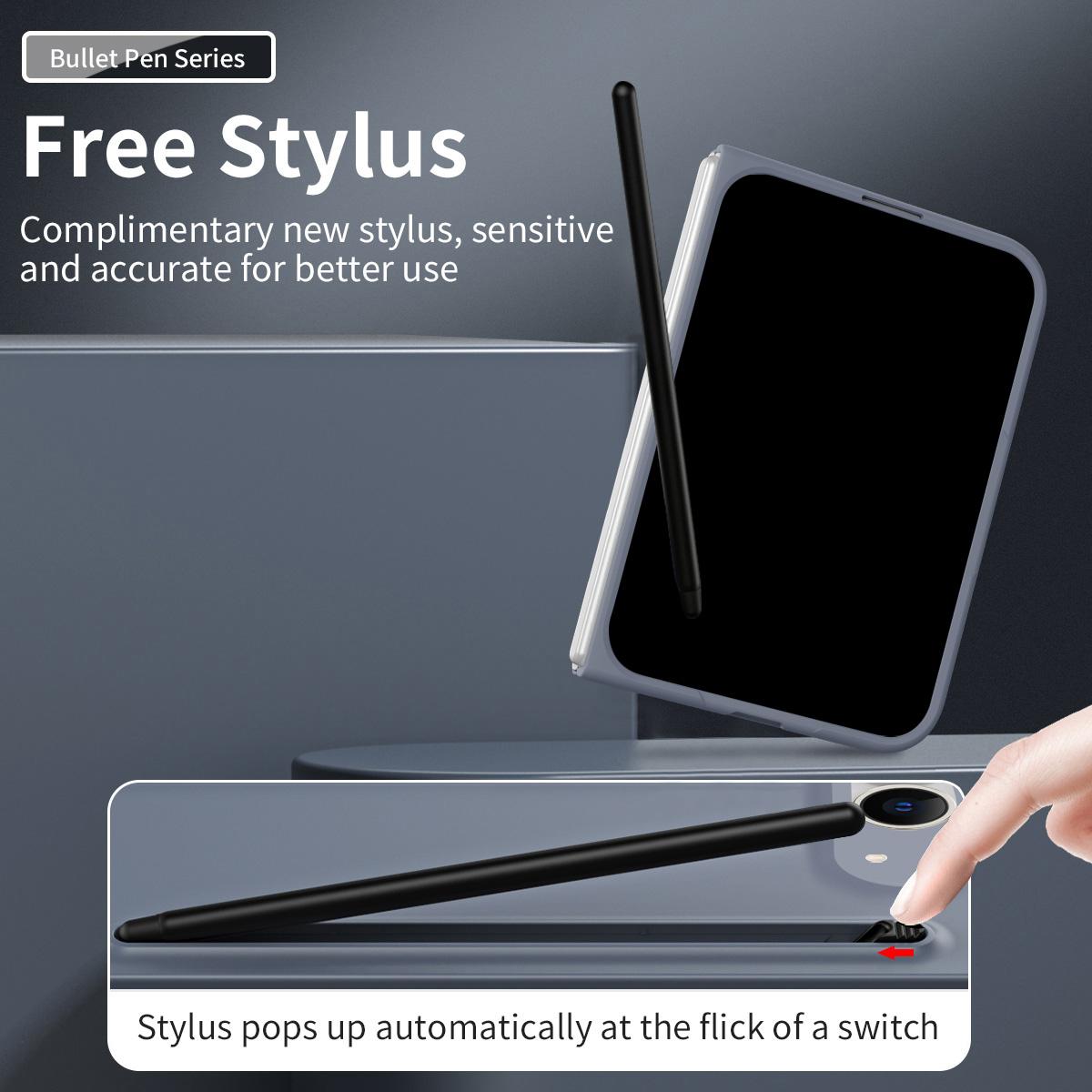 For iPhone Duo Skinfeel Shockproof Phone Case, No Pen - Gray - SYA003491001B