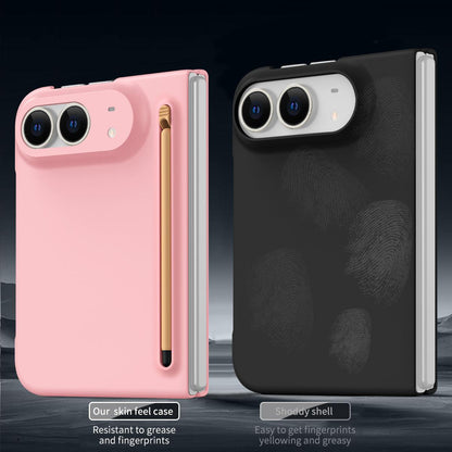 For iPhone Duo Skinfeel Shockproof Phone Case, No Pen - Pink - SYA003491001C