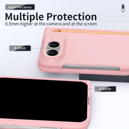 For iPhone Duo Skinfeel Shockproof Phone Case, No Pen - Pink - SYA003491001C