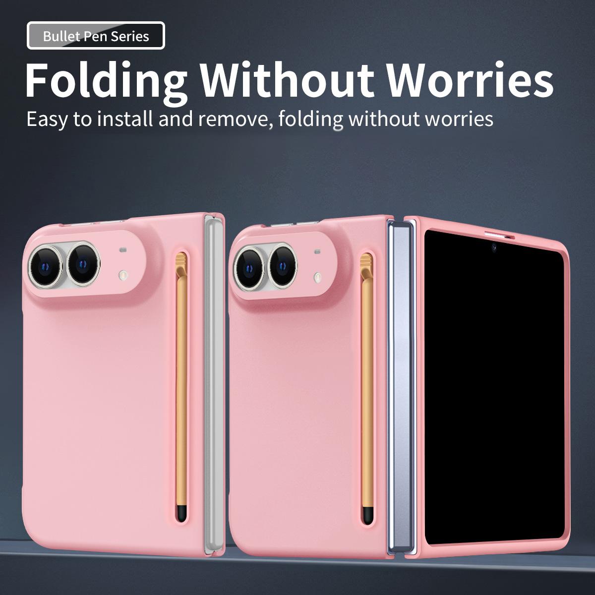 For iPhone Duo Skinfeel Shockproof Phone Case, No Pen - Pink - SYA003491001C