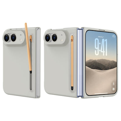 For iPhone Duo Skinfeel Shockproof Phone Case, No Pen - Light Gray - SYA003491001D