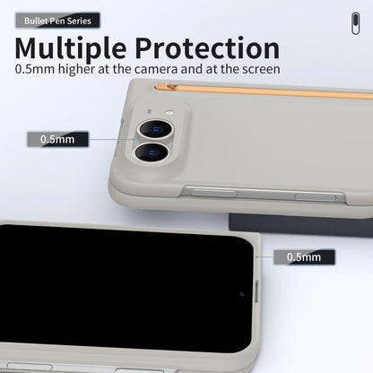 For iPhone Duo Skinfeel Shockproof Phone Case, No Pen - Light Gray - SYA003491001D