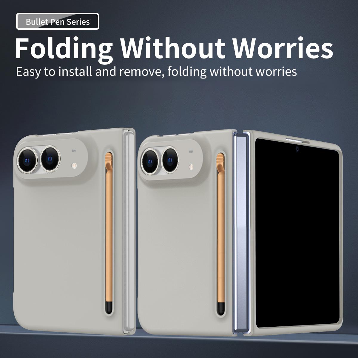 For iPhone Duo Skinfeel Shockproof Phone Case, No Pen - Light Gray - SYA003491001D