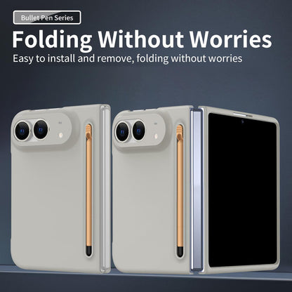 For iPhone Duo Skinfeel Shockproof Phone Case, No Pen - Light Gray - SYA003491001D