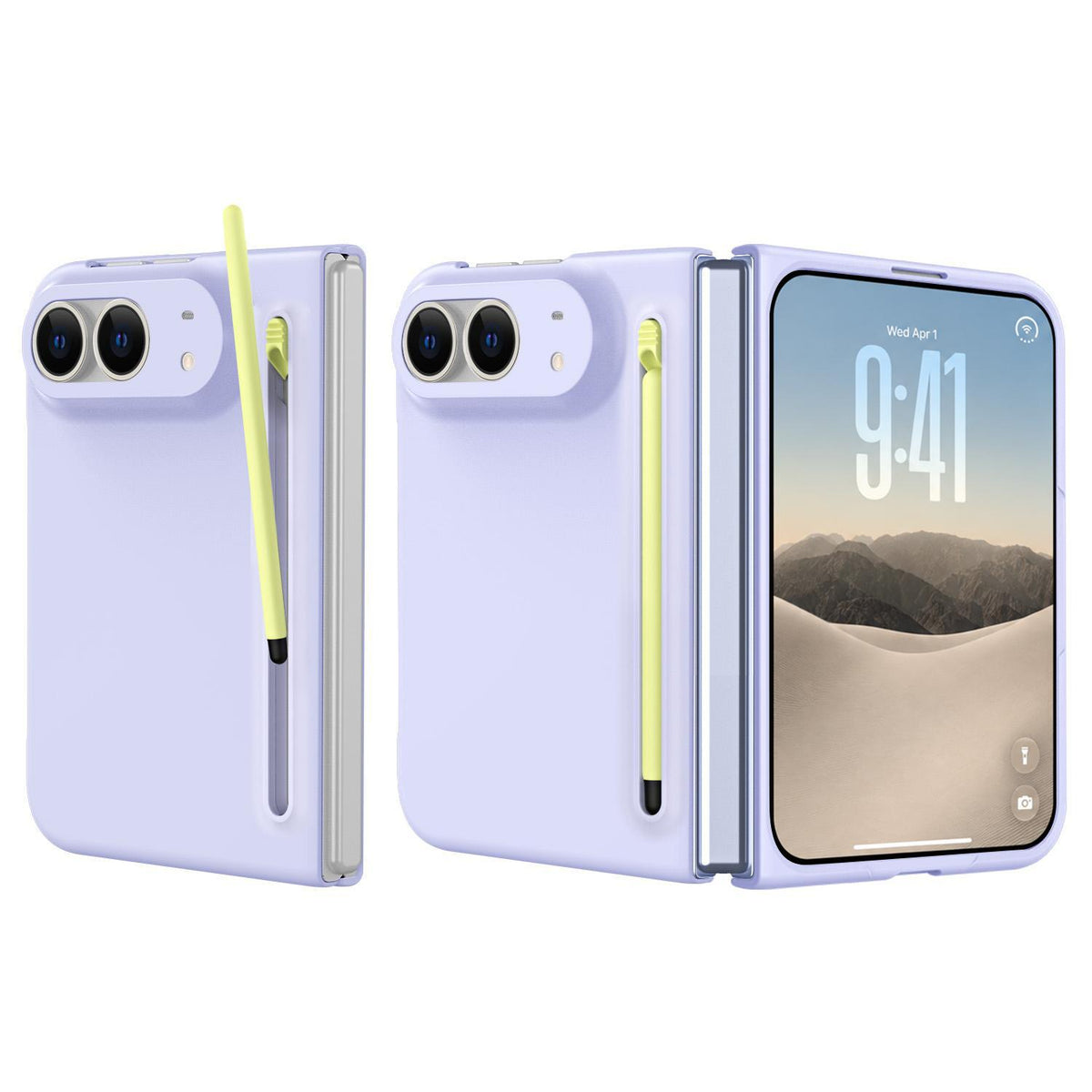 For iPhone Duo Skinfeel Shockproof Phone Case, No Pen - Purple - SYA003491001E