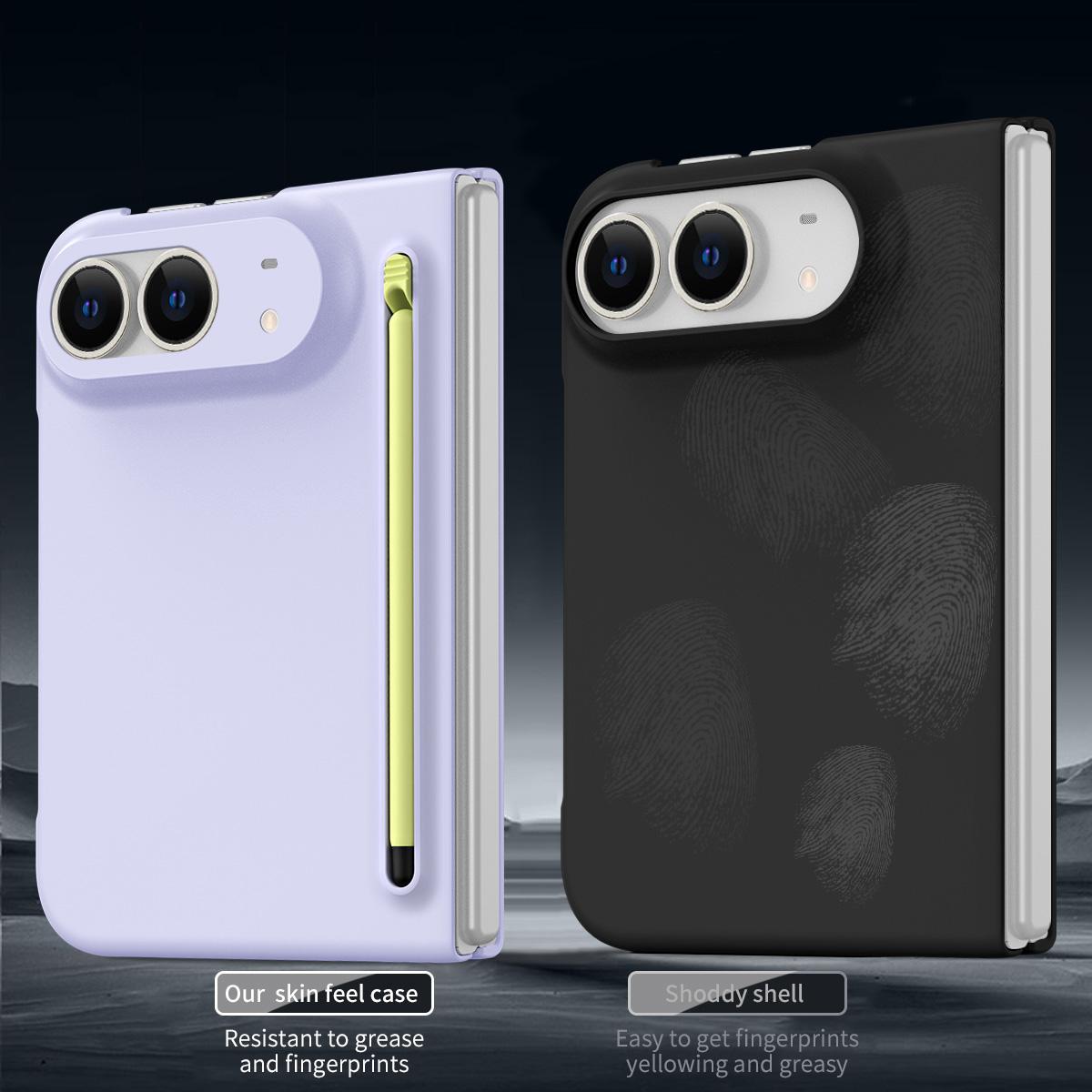 For iPhone Duo Skinfeel Shockproof Phone Case, No Pen - Purple - SYA003491001E
