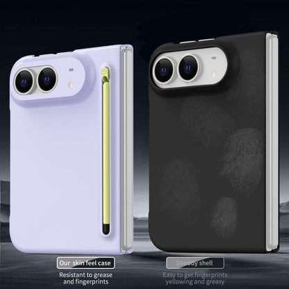 For iPhone Duo Skinfeel Shockproof Phone Case, No Pen - Purple - SYA003491001E