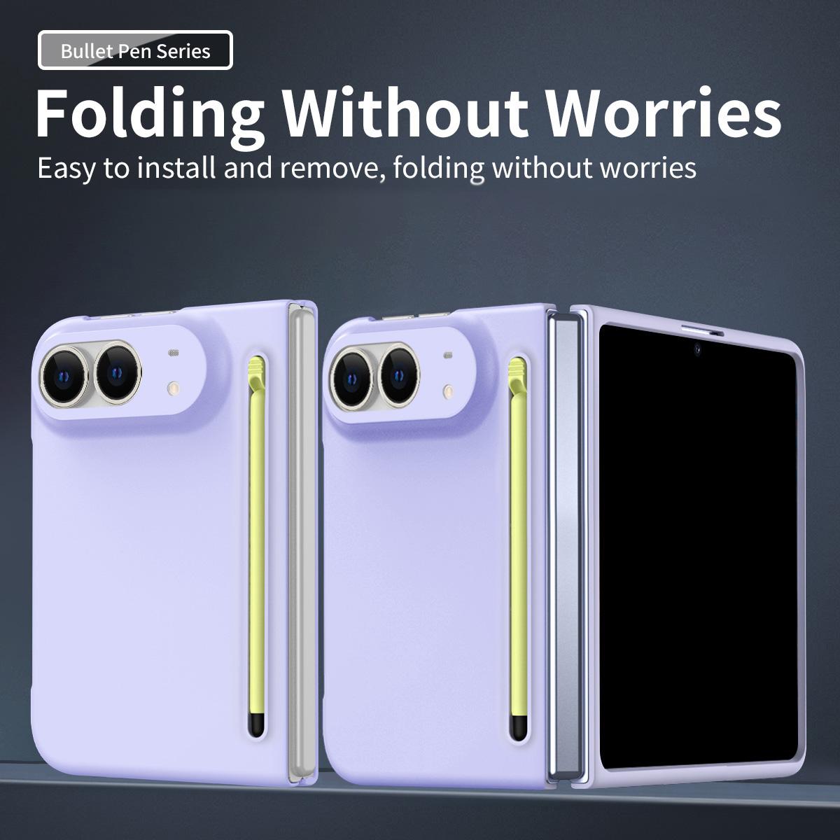 For iPhone Duo Skinfeel Shockproof Phone Case, No Pen - Purple - SYA003491001E