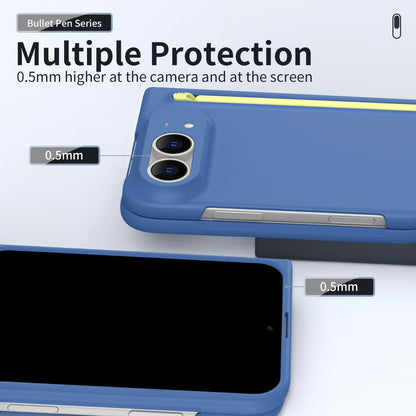 For iPhone Duo Skinfeel Shockproof Phone Case, No Pen - Blue - SYA003491001F