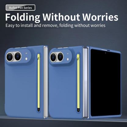 For iPhone Duo Skinfeel Shockproof Phone Case, No Pen - Blue - SYA003491001F