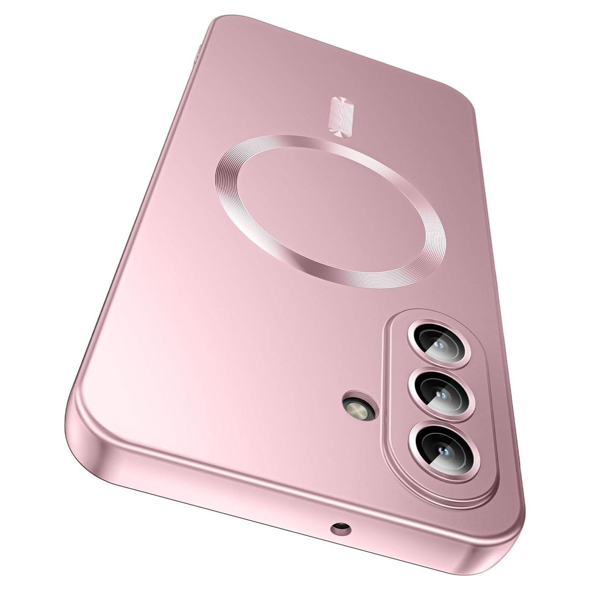 For Galaxy A56 5G Ultra thin Metallic TPU MagSafe Phone Case with Lens Film - Pink - SYA003492712A