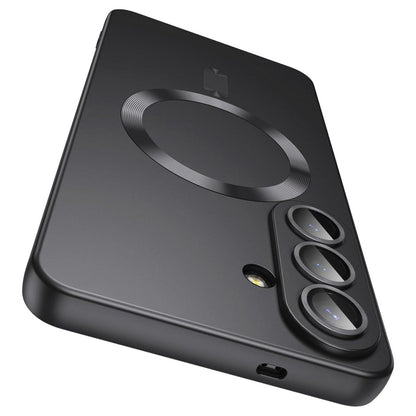 For Galaxy S24 FE 5G Ultra thin Metallic TPU MagSafe Phone Case with Lens Film - Black - SYA003492719B
