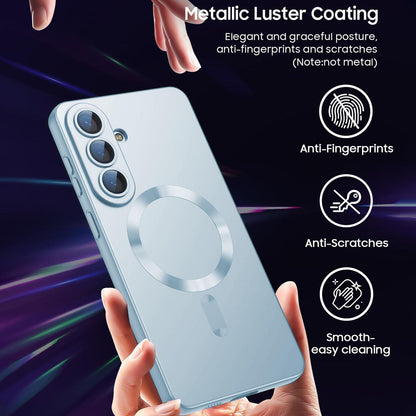 For Galaxy S24 FE 5G Ultra thin Metallic TPU MagSafe Phone Case with Lens Film - Sierra Blue - SYA003492719D