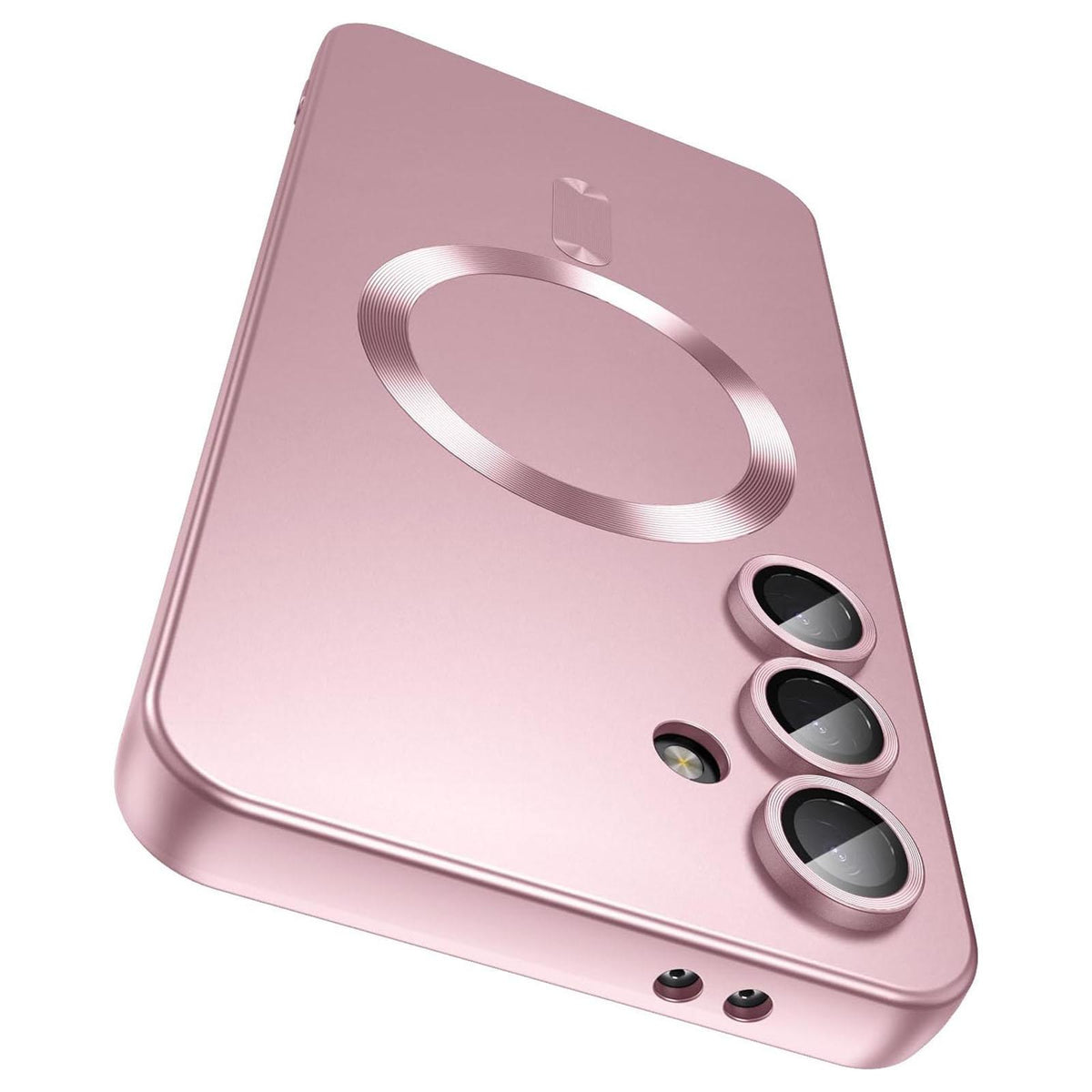 For Galaxy A15 5G Ultra thin Metallic TPU MagSafe Phone Case with Lens Film - Pink - SYA003492720A