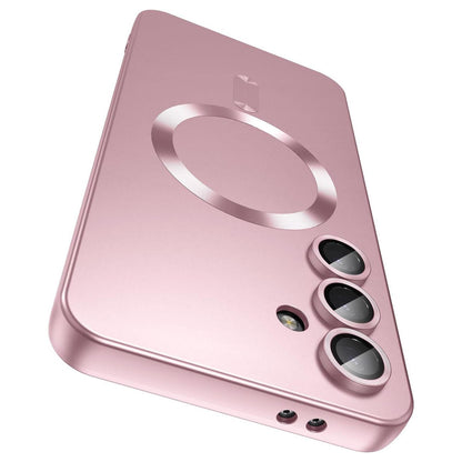 For Galaxy A15 5G Ultra thin Metallic TPU MagSafe Phone Case with Lens Film - Pink - SYA003492720A
