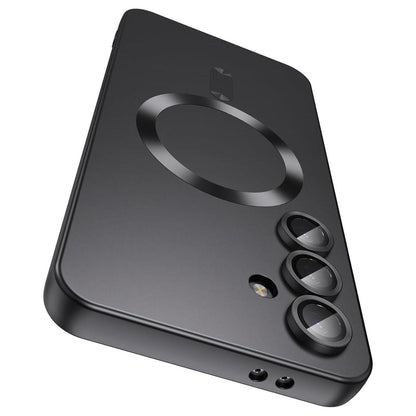 For Galaxy A25 5G Ultra thin Metallic TPU MagSafe Phone Case with Lens Film - Black - SYA003492726B