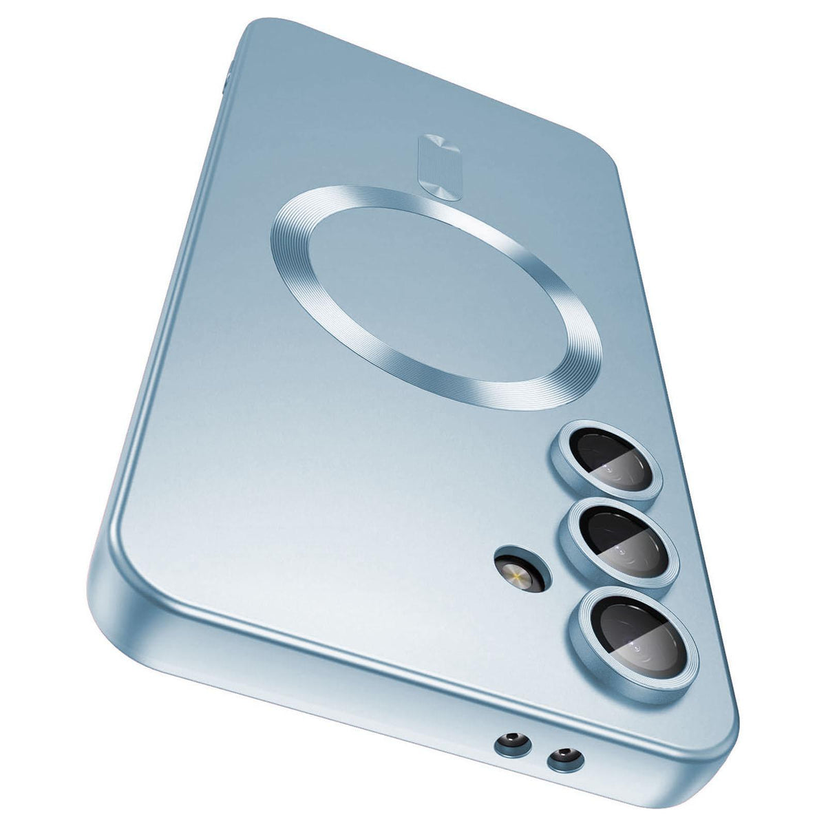 For Galaxy A25 5G Ultra thin Metallic TPU MagSafe Phone Case with Lens Film - Sierra Blue - SYA003492726D