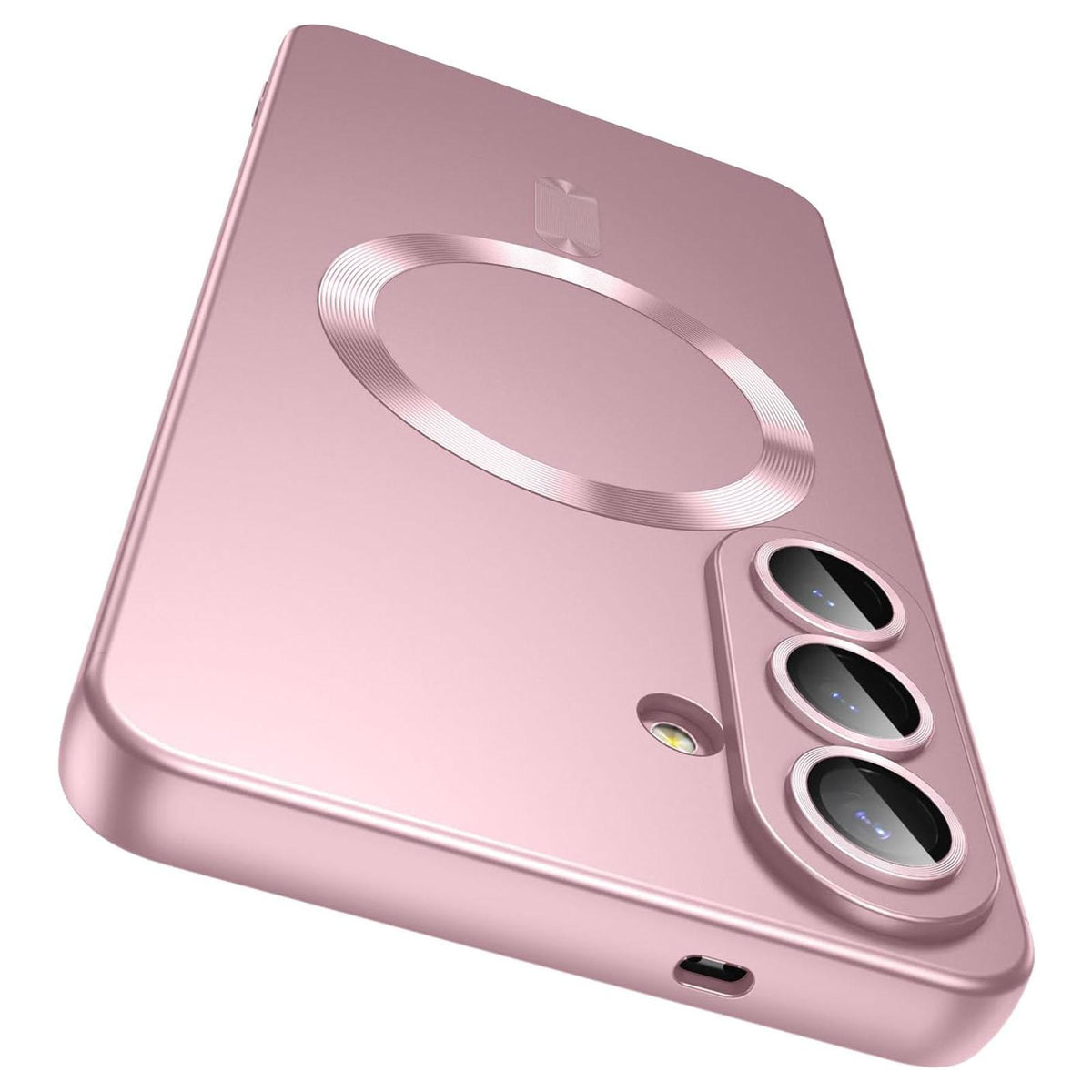 For Galaxy S23 FE 5G Ultra thin Metallic TPU MagSafe Phone Case with Lens Film - Pink - SYA003492727A
