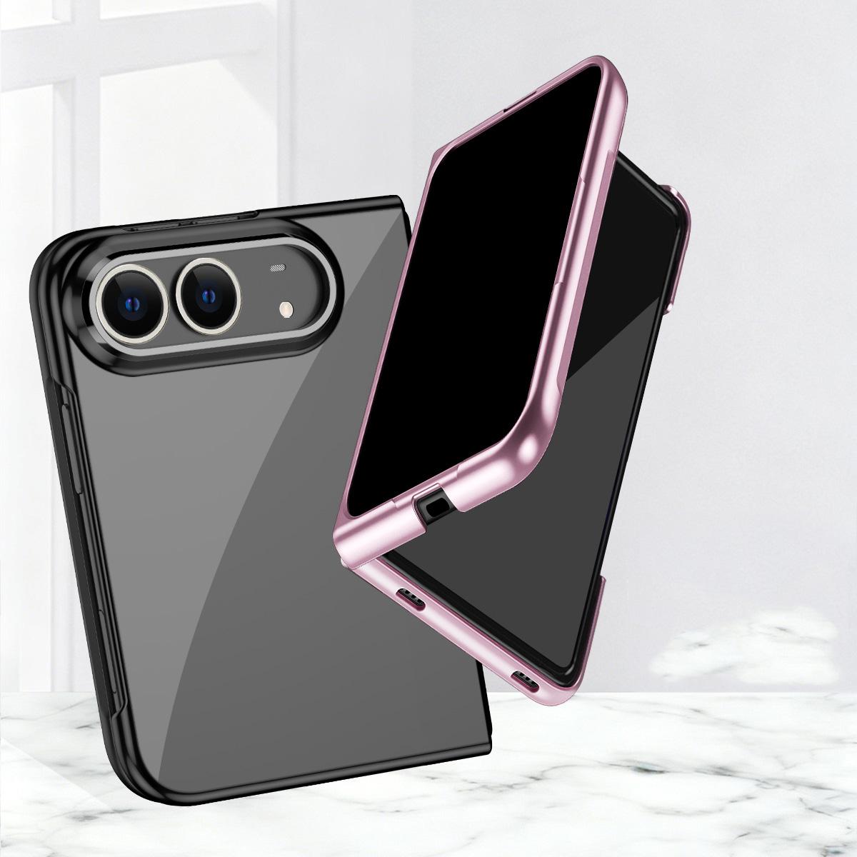 For iPhone Duo Electroplating Transparent Shockproof Phone Case - Green - SYA003492801D
