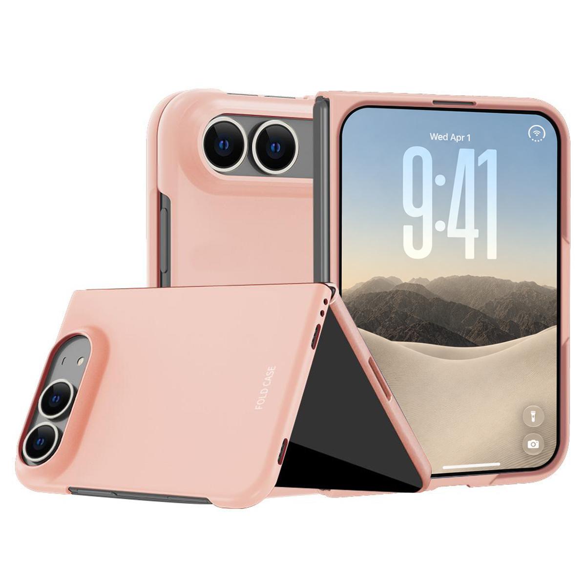 For iPhone Duo Skinfeel Electroplating All-inclusive Shockproof Phone Case - Pink - SYA003493301B