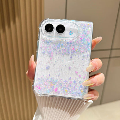 For iPhone Duo Sequins Glitter Gradient Epoxy TPU Phone Case - Dreamy - SYA003495001E
