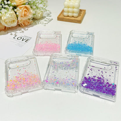 For iPhone Duo Sequins Glitter Gradient Epoxy TPU Phone Case - Blue - SYA003495001A