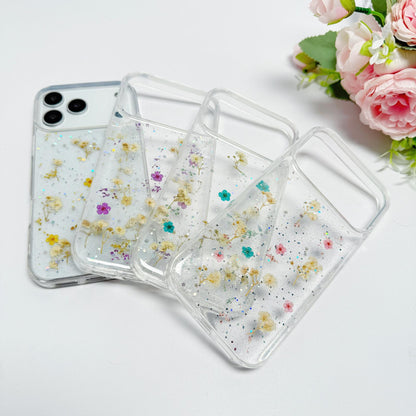 For iPhone 18 Pro Gypsophila Flowers Pattern TPU Protective Phone Case - Pink - SYA003495307A