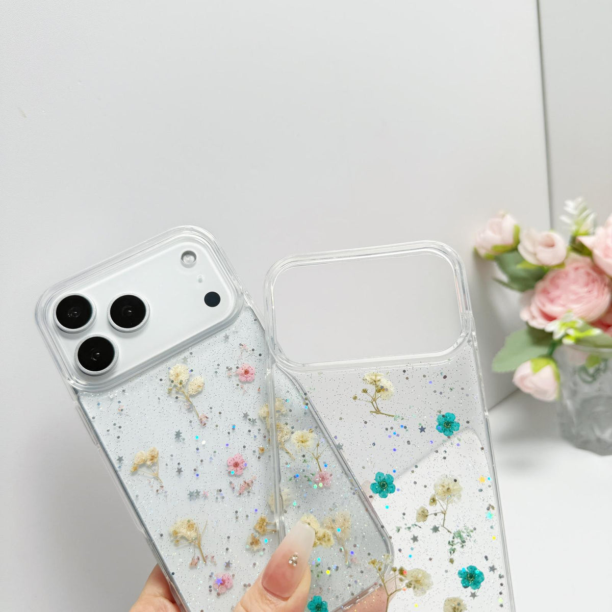 For iPhone Air Gypsophila Flowers Pattern TPU Protective Phone Case - Purple - SYA003495304B