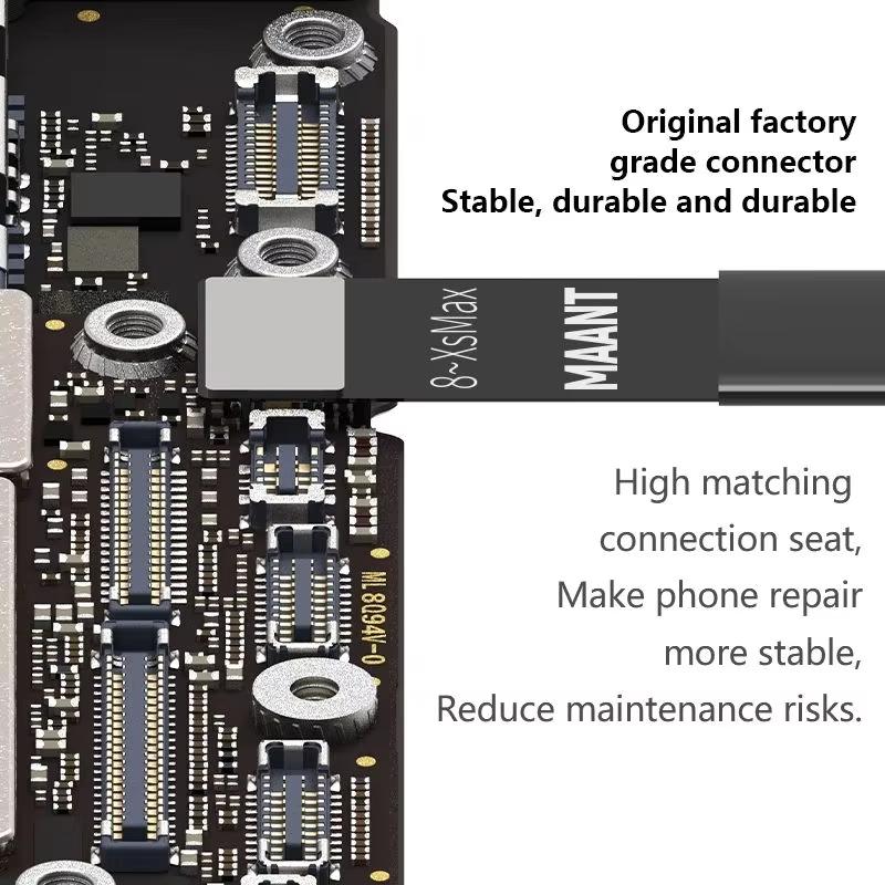 For Apple 7-16 Series Cell Phones MaAnt M064 1M 8 In 1 Power On Cable Flex Testing Line