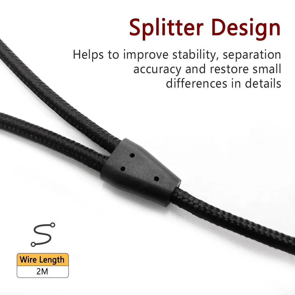 For Razer Kraken V2 3.5mm Male To Female 2 In 1 Extension Cable Audio Adapter, Length: 2m(Black)