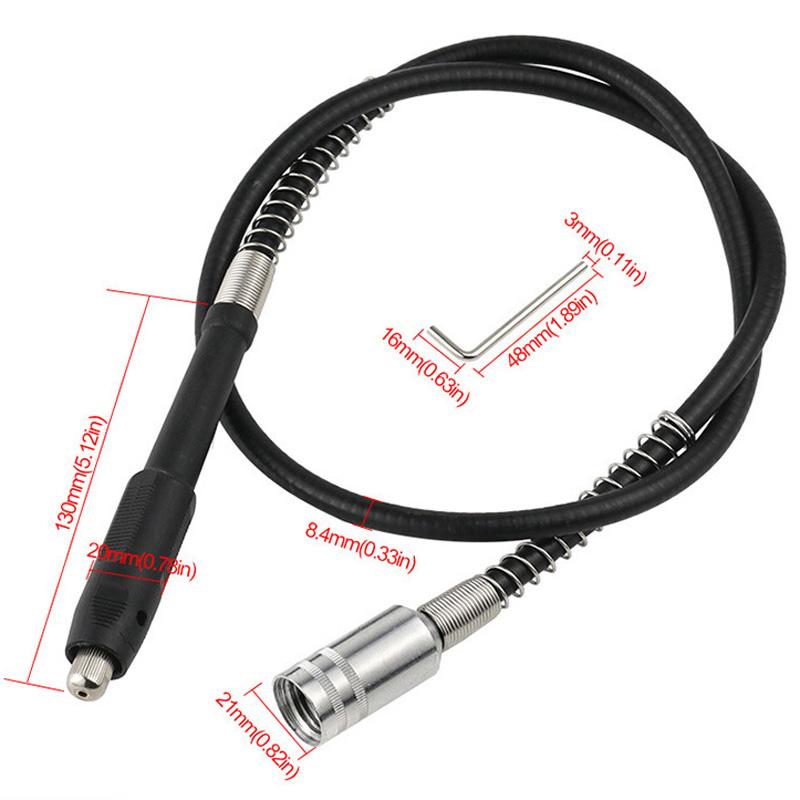 108cm Electric Grinder Engraver Extension Cable Flex Shaft Extension Cord(Silver Clip)