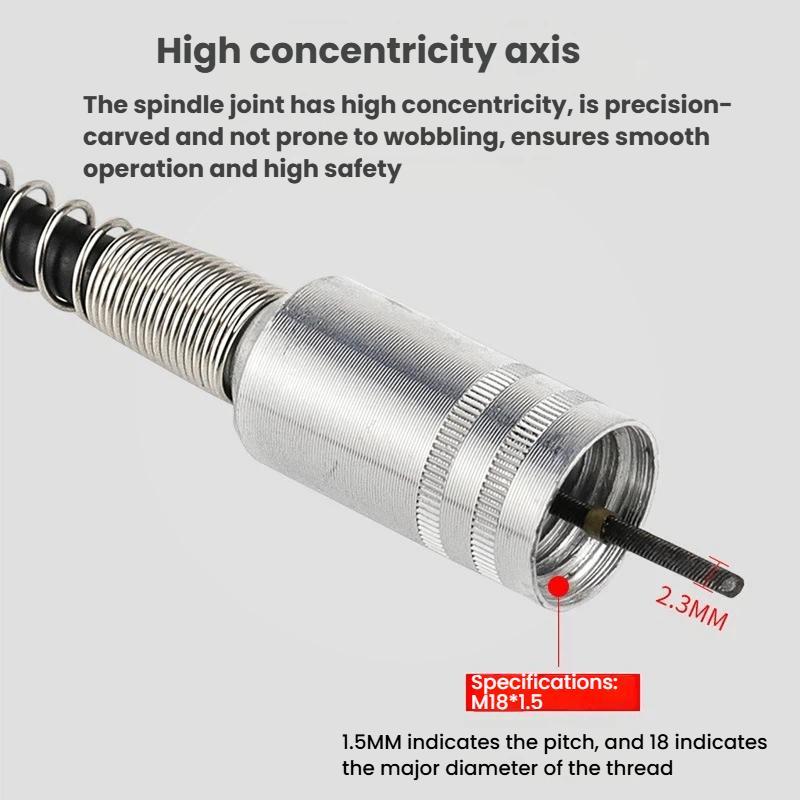 108cm Electric Grinder Engraver Extension Cable Flex Shaft Extension Cord(Silver Clip)