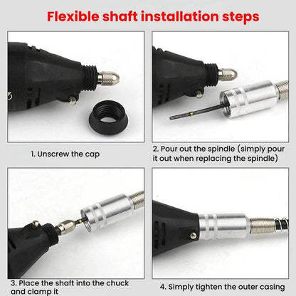 108cm Electric Grinder Engraver Extension Cable Flex Shaft Extension Cord(Silver Clip)