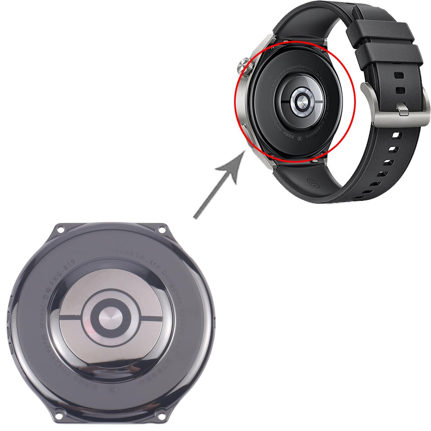 For Huawei Watch GT 3 Pro 43mm Original Rear Housing Cover